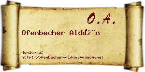 Ofenbecher Aldán névjegykártya